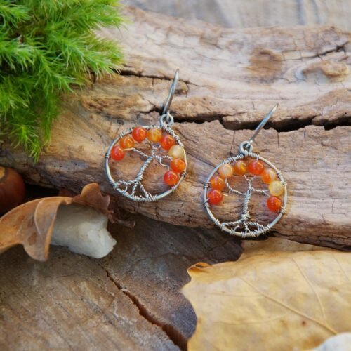Boucles d&rsquo;oreilles « Flamme de vie »