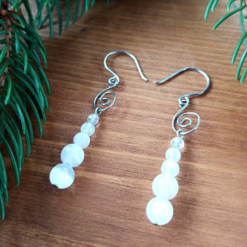 Boucles d&rsquo;oreilles « Souffle de givre »
