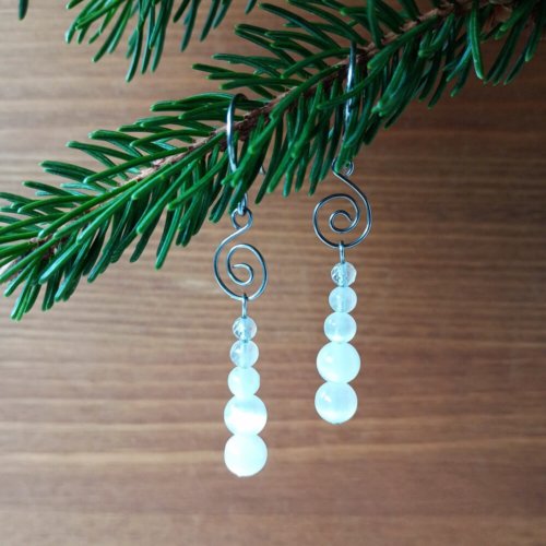 Boucles d&rsquo;oreilles « Souffle de givre »